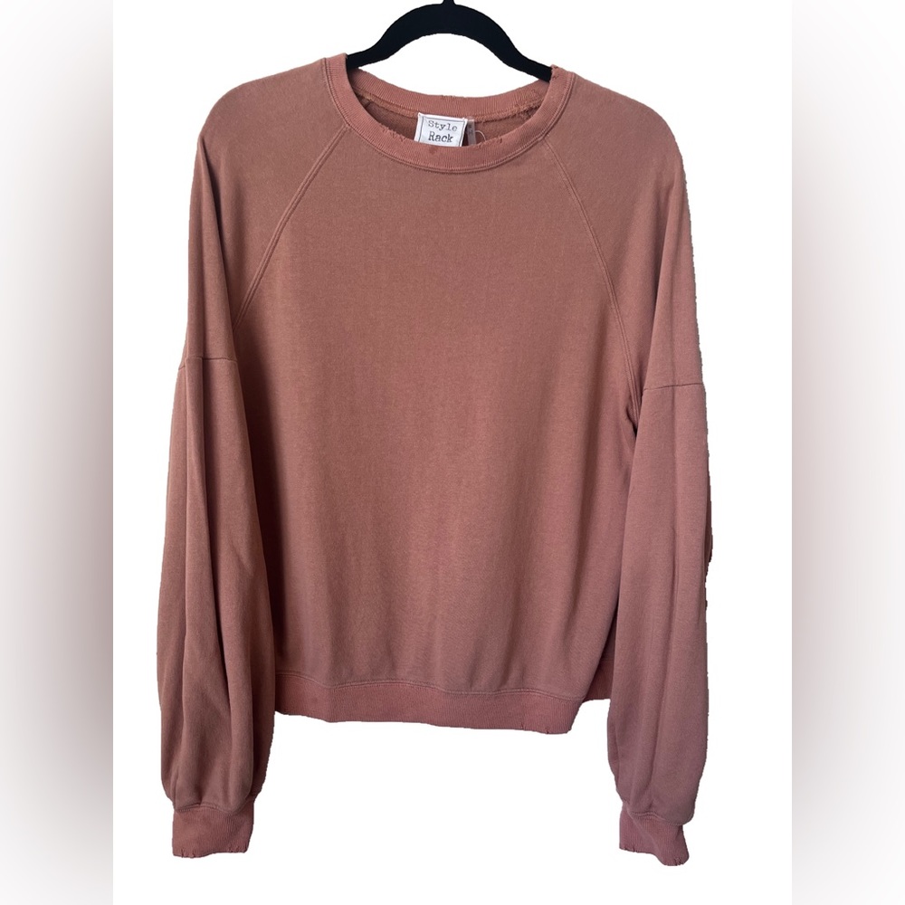 Distressed Relaxed Crewneck